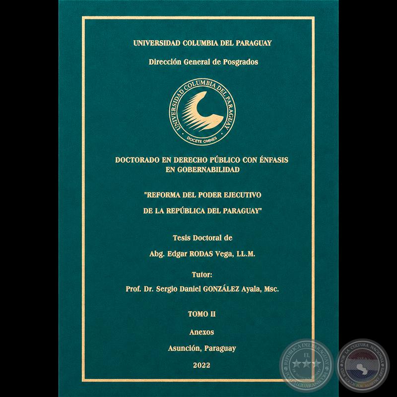 Cubierta de Reforma del Poder Ejecutivo de la República del Paraguay — Tomo II